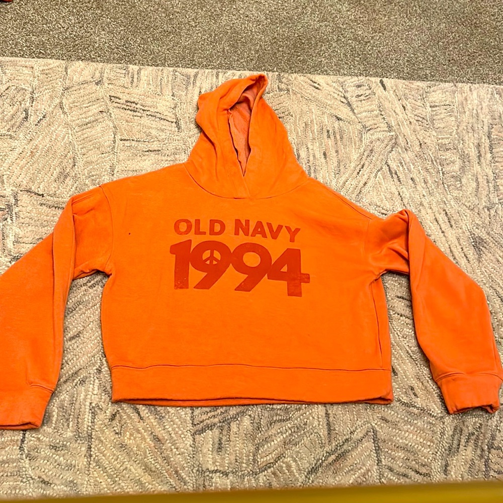 Orange old navy cropped sweatshirt